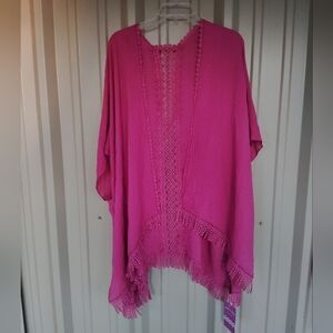 NEW Women's Purple Fuchsia Kimono One Size